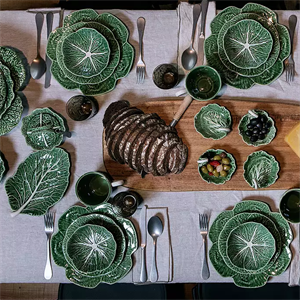 Bordallo Pinheiro Cabbage Serving Bowl 29cm Green